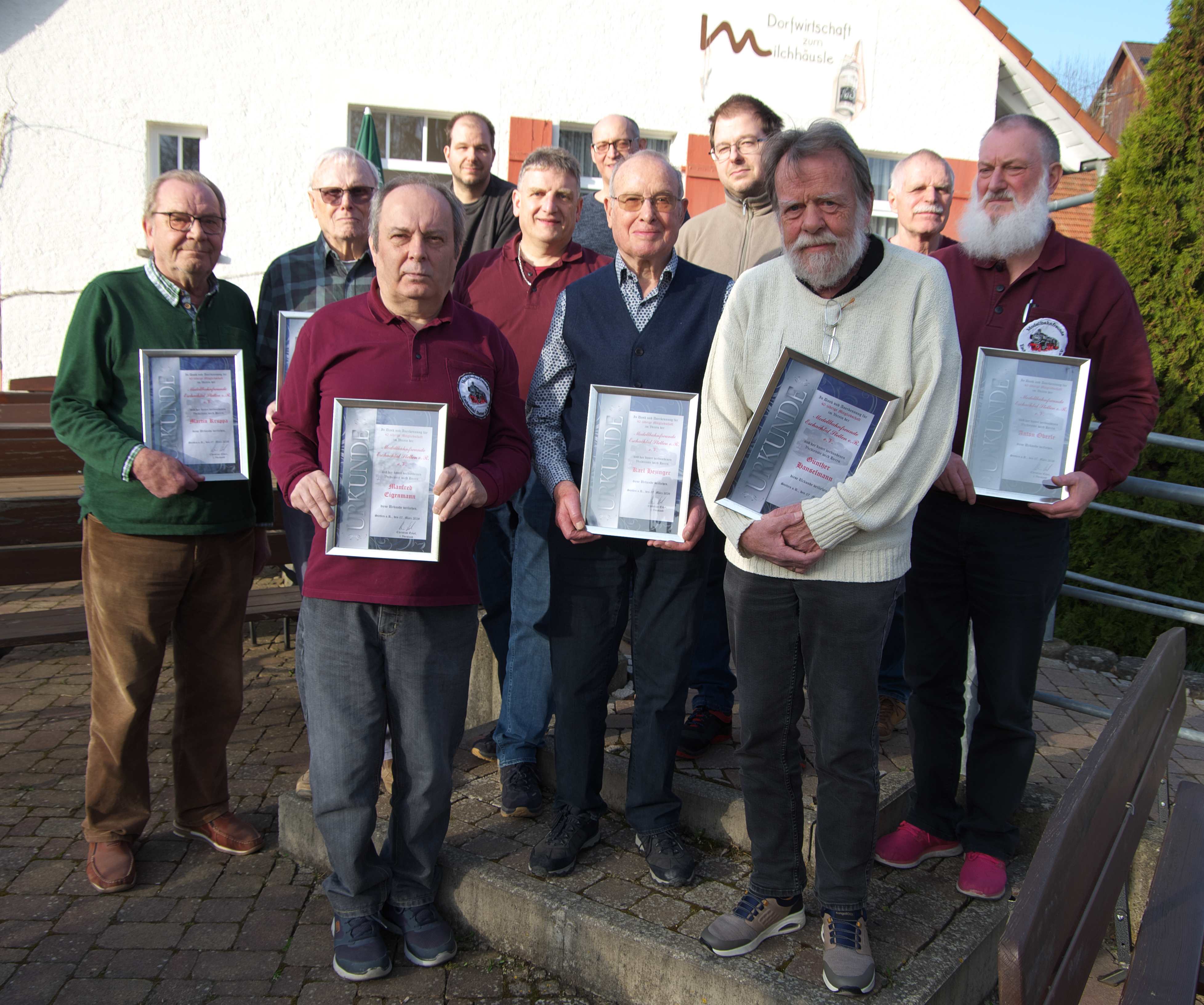 Ehrung mit Vorstand